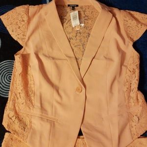Blush coolr Blazer with lace back